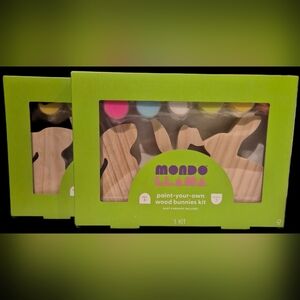Mondo Llama 2 kits of Paint-Your-Own Wood Bunnies Kit
